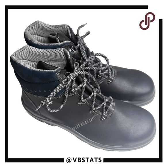 Atlas Men's Leather Steel Toe Cap Mid S3 Safety Work Boots Black Size 13 NWOT - Picture 1 of 10